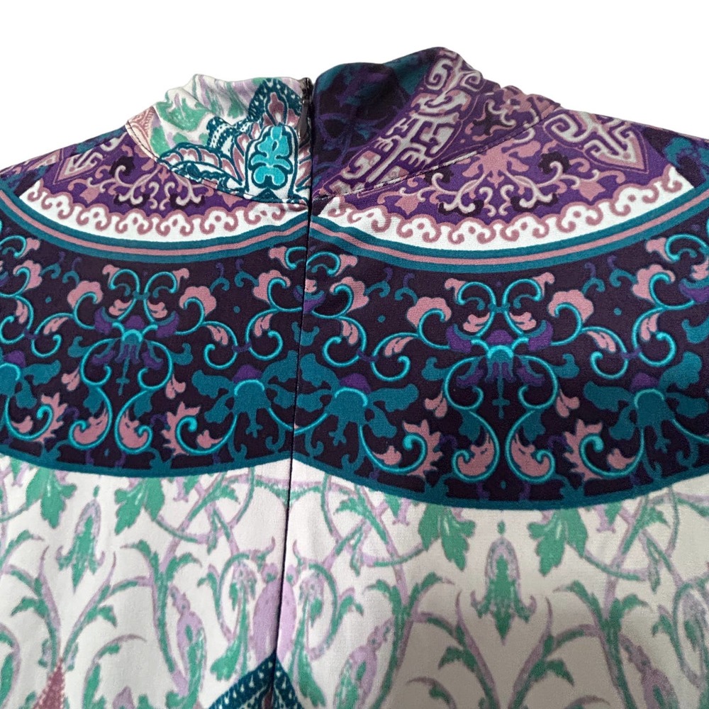 New York and Company The Bohemian Ornate Print Maxi Dress Blue Lyrics Small - Picture 15 of 16